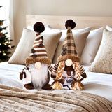 Christmas Decorations Coffee Gnome Ornaments Khaki Faceless Dolls Goblin Figurines Home Decor