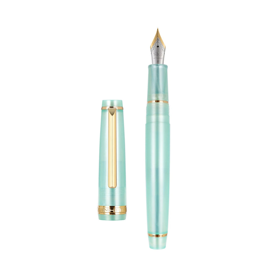 Jinhao 82 Fountain Pen Acrylic Ink Pen Spin Golden sliver clip 0.5mm F Nibs classic Business Office School Supplies Writing Pen