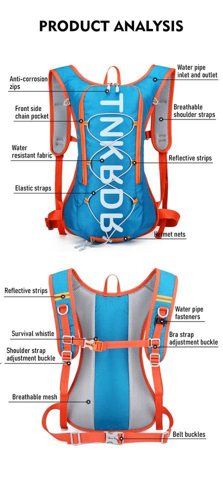 ThinkRider Bicycle Bike Bags Water Bag 12L Portable Waterproof Road Cycling Bag Outdoor Sport Climbing Pouch Hydration Backpack
