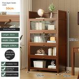 Bookshelf, bookcase, dust-proof floor-standing storage rack, household children and students storage rack with doors