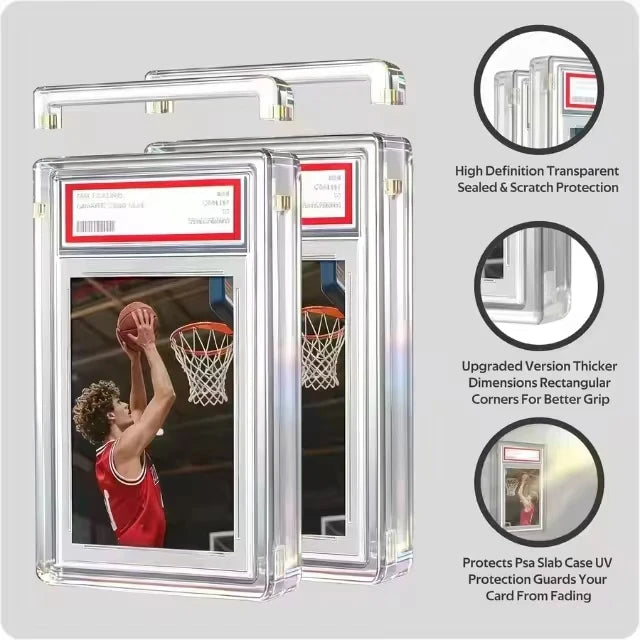 Custom Magnet Acrylic Graded Card Collectible Slab Acrylic Display Case for CGC BGS TCG Grading Card Slab Protector