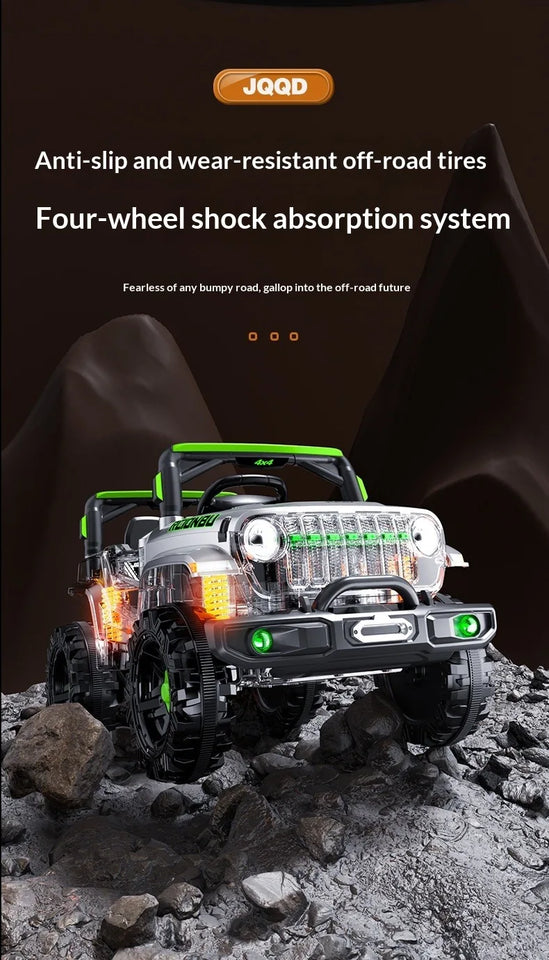 12V 7AH Big Battery Electric Car for Kids - Four-Wheel Remote Control 4WD Off-Road Ride-On Vehicle Quality Children's Transport