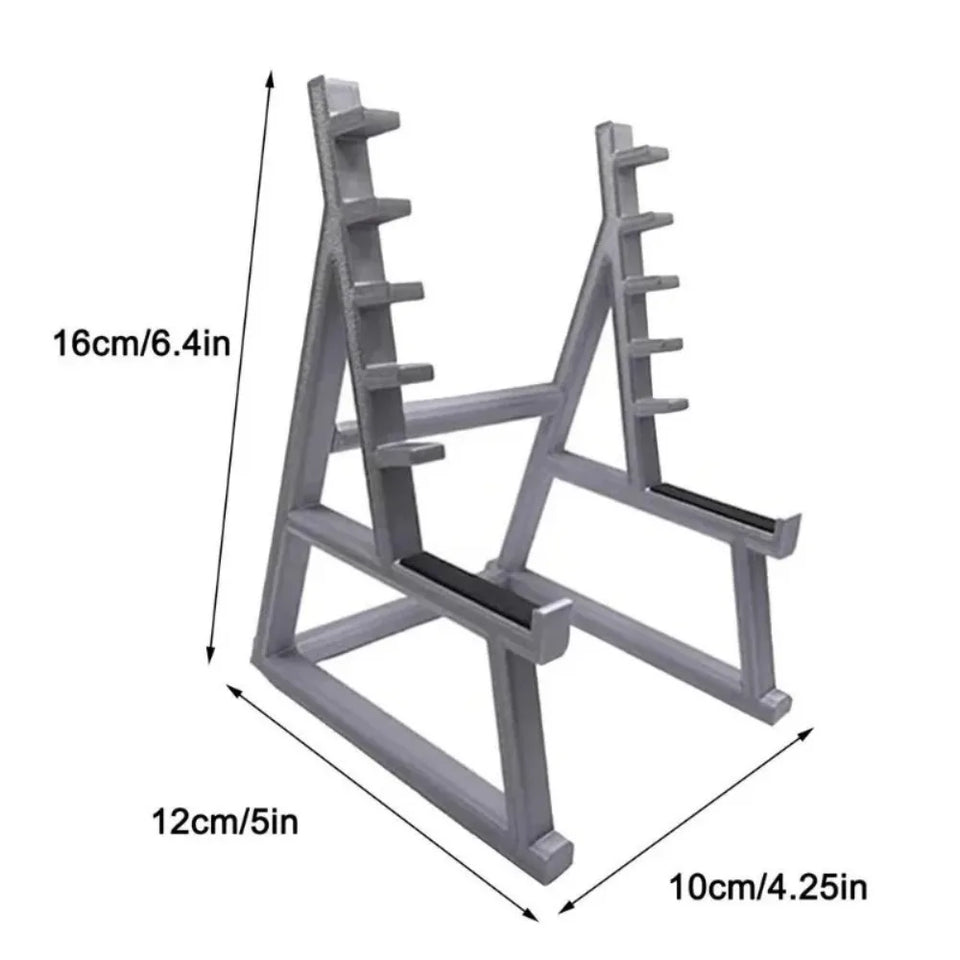 Creative Barbell Rack Pen Holder With Barbells And Weights Desk Pen Organizer Mini Squat Rack Ornaments Stationery Storage Rack