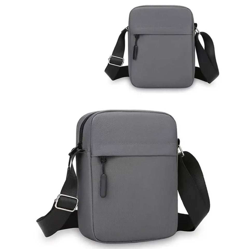 New Nylon Polyester Crossbody Bags Black Grey Blue Minimalists Tote Bag Long Shoulder Strap Travel Storage Bag For Men Women
