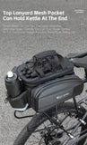 WEST BIKING Cycling Trunk Bag Large Capacity Bicycle Pannier Multifunctional Reflective Bike Bag Travel Bag MTB Bike Accessories