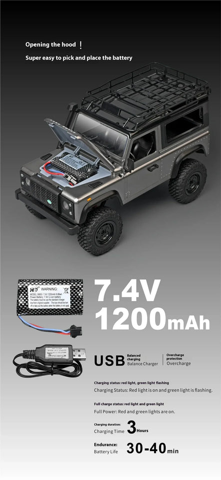 1/12 4WD Off-Road RC Car MN98 MN99S 2.4G Remote Control SUV Electric Climbing Car Toy for Kids Official Licensed Model Guard 90
