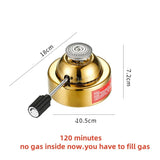 Butane Mini Burner Portable Gas Burner Inflatable Coffee Brewing Stove with Gas Valve Pipe Butane for Trekking Hiking and Picnic