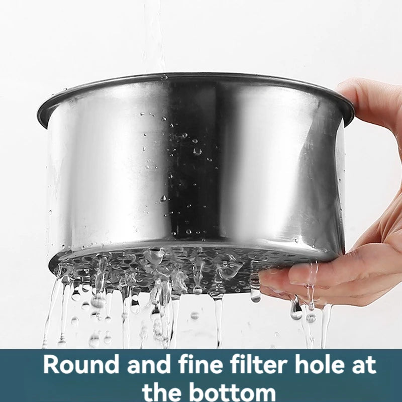 Stainless Steel Swan Sink Strainer Basket Kitchen Sink Garbage Filter Swan Dry And Wet Separation Hook Drain Rack