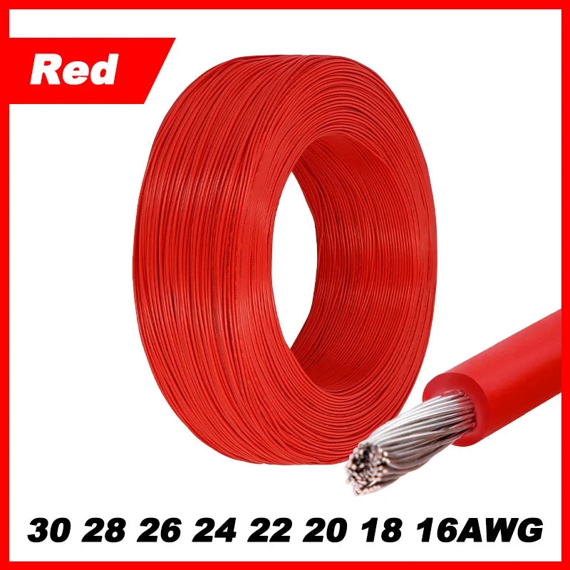 2~50m Electronic Wire UL1007 30 28 26 24 22 20 18 16AWG 300V LED Lamp Lighting Connect Line PVC Insulated Tinned Copper Cable