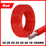 2~50m Electronic Wire UL1007 30 28 26 24 22 20 18 16AWG 300V LED Lamp Lighting Connect Line PVC Insulated Tinned Copper Cable