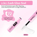 ISEEN Lash Bond and Seal 10ml for Lash Clusters Super Hold Long-Lasting Non-Irritating Eyelash Glue for DIY at Home