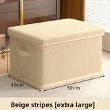 Clothes Storage Box Household Large-capacity Wardrobe Snacks Toys Layered Finishing Artifact Folding Storage Box Basket with Lid