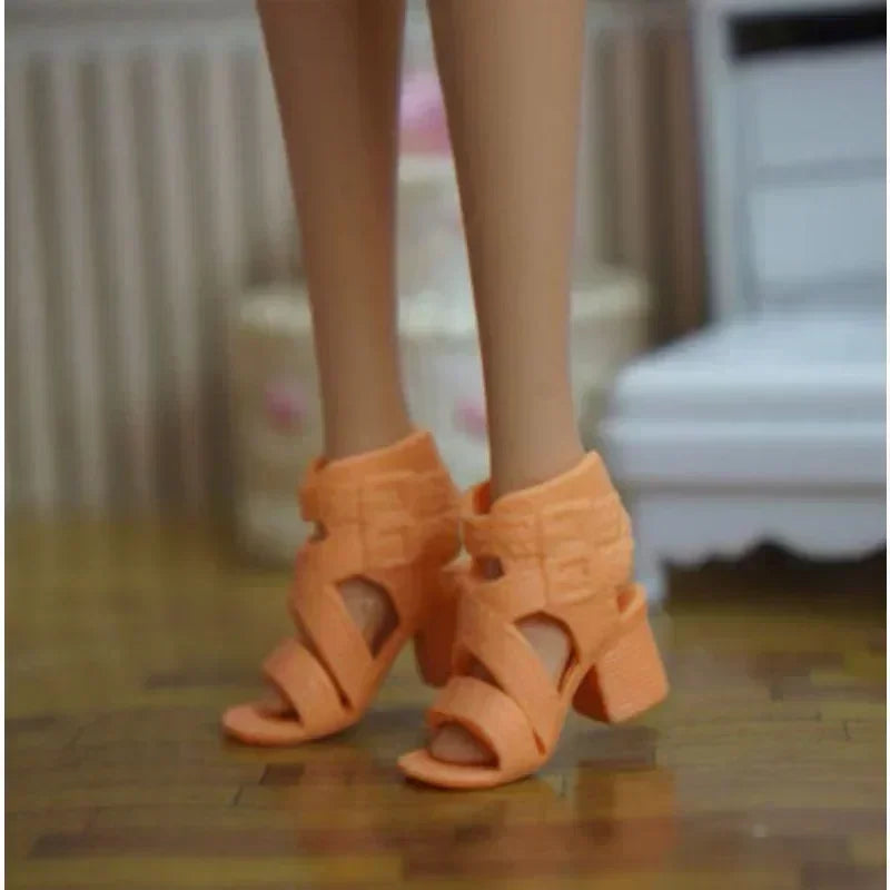 Doll toy accessories shoes high heels black shoes for your BB dolls BBIA31