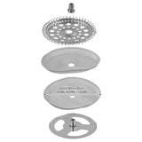 4pcs French-Press Filters Mesh Filter Spiral Plate Cross Plate Replacement 350/600/1000ml For Coffee Machine
