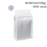 StoBag 50pcs White Cotton Paper Coffee Beans Packaging Bag with/No Valve Sealed for Powder Nuts Storage Stand Up Reusable Pouch