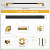 1-3M Secure Pipe Stair Handrails Staircase Indoor Outdoor Wall Balustrade Non-Slip Industrial Galvanized Steel Pipe Wall-Mounted