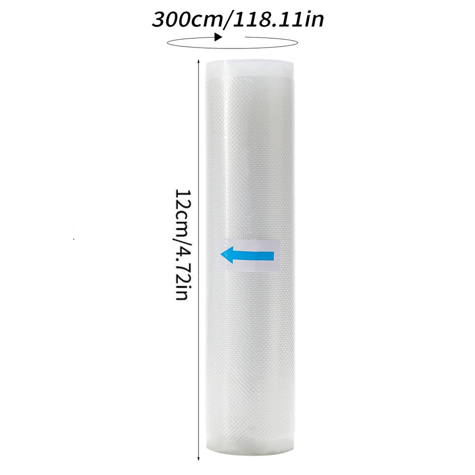 Single roll 3m food vacuum sealed bag roll, free of bisphenol A, seven layer co extruded diamond pattern food packaging bag