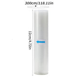 Single roll 3m food vacuum sealed bag roll, free of bisphenol A, seven layer co extruded diamond pattern food packaging bag