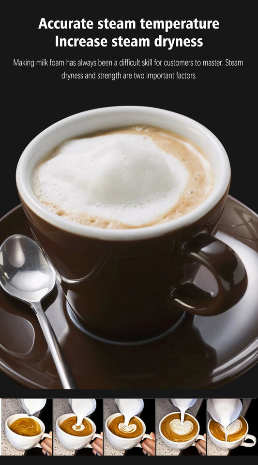 Italian Expresso Coffee Machine Dolce Milk Frother Home Appliances Electric Foam Cappuccino Coffee Maker Semi Automatic Sonifer