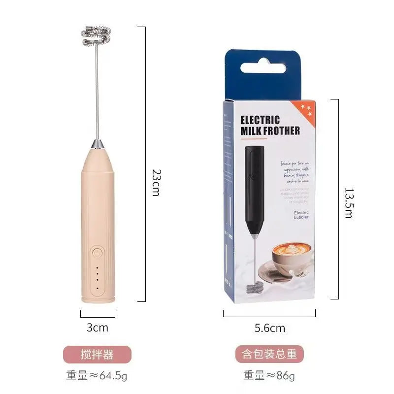 1 electric coffee frother, milk frother, egg beater, handheld 3-speed rechargeable cream maker, 3-speed kitchen mixer