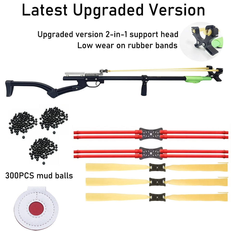 Powerful Metal Slingshot, Outdoor Hunting Catapult, Jungle Field Precision Slingshot, Stainless Steel Trigger Auto Fire Slingsho
