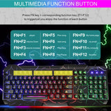 Computer Desktop Wired Gaming Keyboard Mouse Mechanical Feel Led Light Backlit Keyboard Mouse Combos