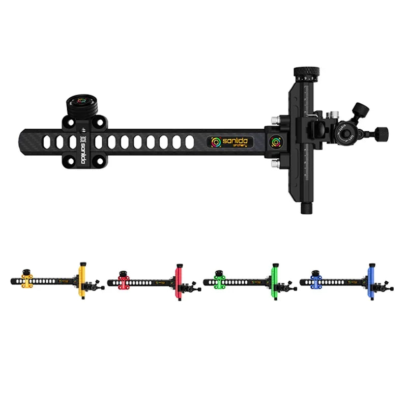 Sanlida 6inch 9inch X10 Compound Bow Sight Carbon Bar Directions Adjustable Right/Left hand Archery Competition Shooting Target