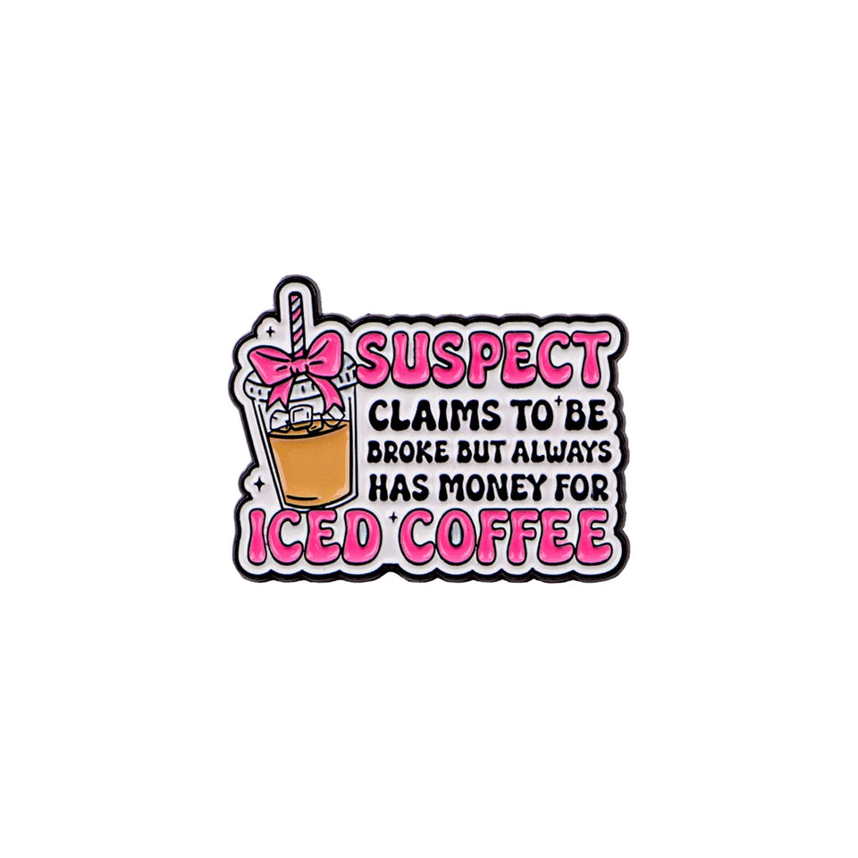 Book Enamel Pin Coffee Brooches for Lapel Pins Quote Phrase Words Badge on Backpack Clothing Accessories Fashion Jewelry Gifts