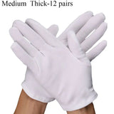 New 1/6/12 Pairs Wenvian Quality Inspection Gloves of Medium Thick Label of Work Cotton Thick White Work Safe Cotton Man Woman