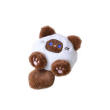 Kawaii Plush Brooch Coffee Cat Plush Keychain Soft Stuffed Cute Cat Plush Doll Colorful Ins Animal Plush Key Chain Kid Girls