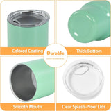 3 oz Mini Tumbler Shot Glass with Straw and Lid, 12 Pcs Sublimation Stainless Steel for Wedding Party Cocktail Bar