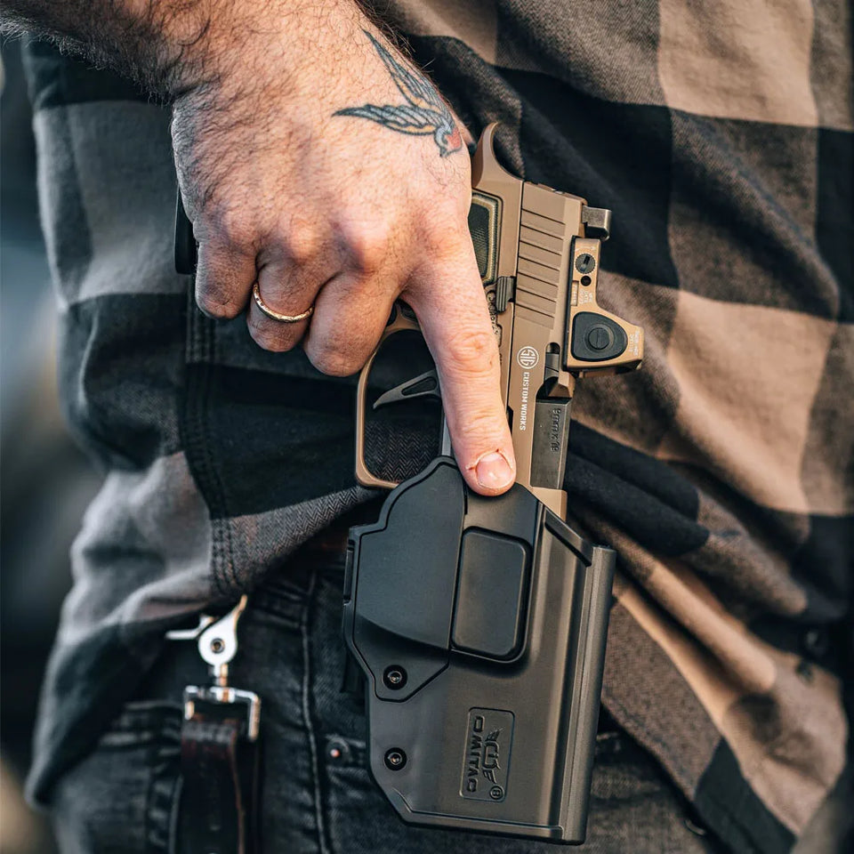 Belt Loop Holster for Sig Sauer P320 X5  Sig P320  Holster M18 M17  Index Finger Released Right Hand