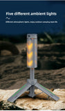 CLS 8000mAh New Outdoor Multifunctional 1m Retractable Camping Light Camp Canopy Tent LED Flame Light Ambient Emergency Lighting