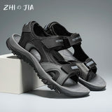 Summer New Sandals Men's Water Beach Breathable Quick Drying Shoes Comfortable Flat Bottom Non slip Sandals Driving Shoes