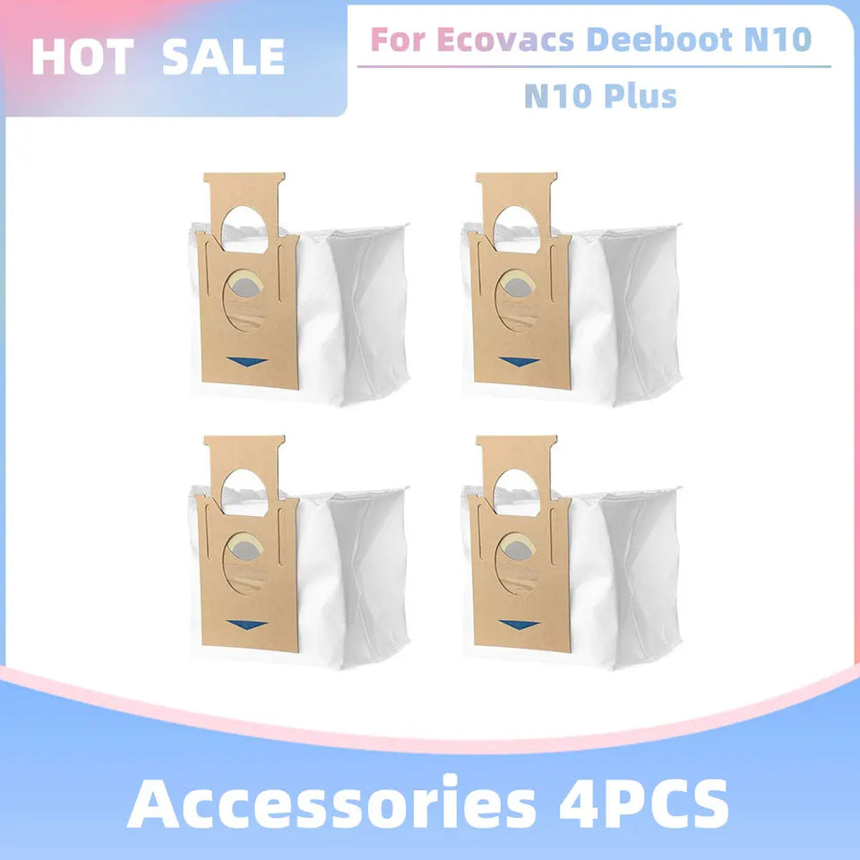 Compatible for Ecovacs Deeboot N10 / N10 Plus Replacement Accessories Parts Main Side Brush Hepa Filter Dust Bag Mop Cloth
