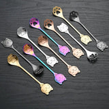 Creative Cat Claw Spoon Ice Cream Cake Dessert Teaspoon Scoops Tableware Kitchen Accessories Stainless Steel Coffee Mixing Spoon