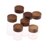 Mini Wood Lid Coffee Beans Storage Container Tube Kitchen Sealed Can Tea Spice Jars Single Dose Espresso Accessory Coffeware
