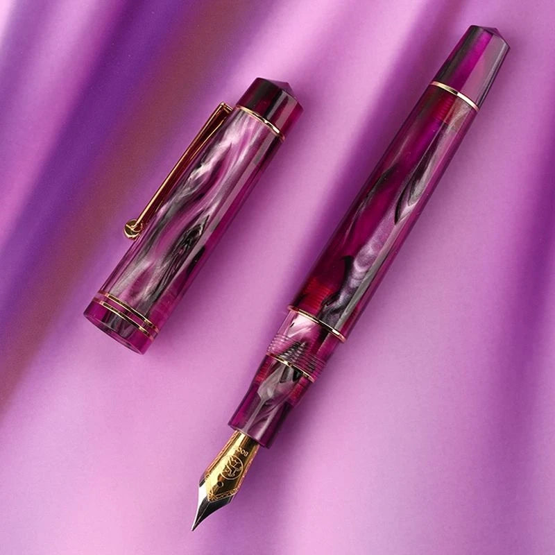 MoonMan M800 Fashion Elegant Acrylic Fountain Pen German BOCK Nib/MAJOHN Nib Luxury Business Office Writing Ink Pens Lady Gift