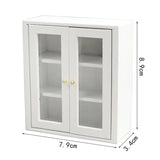 1/12 Dollhouse Miniature Wall Cabinet Closet Shelves Model Doll Home Cabinets Furniture Decor Toy Dolls House Accessories