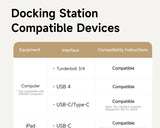 Hagibis Adjustable Aluminum Laptop Stand for Desk with USB C Dock Ergonomic Laptop Riser USB C Hub For Macbook Windows Notebook