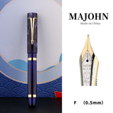 Majohn M700 Resin Fountain Pen EF/F Nib 0.5/0.38mm with A Converter Germany Imported Ink Pen Beautiful Students Gifts