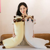 15 Styles 50-150cm Long Cat Plush Toys Stuffed Soft Pause Office Dog Doll Bed Sleepping Pillow Home Decor Birthday Girls Gifts