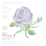 Colored Roses Iron-on Transfers For Clothing Applique On Jeans Big Embroidery Patch  Repair Hole Embroidery Patch Coudre DIY Swe