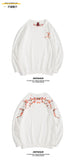 Floral Embroidery Unisex Pullovers Sweatshirt For Men Loose Fit Autumn Quality Cotton Fashion Casual Oversized Luxury Pull Homme