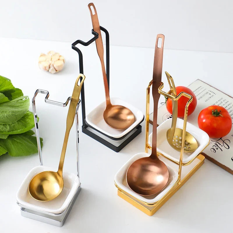 Gadget Multifunctional Portable Spoon Rest for Hotpot Restaurant Food Restaurant Utensil Household Upright Ladle Holder Kitchen