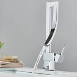 Brass Core Modern Bathroom Sink Faucet Single Handle Deck Mounted Wash Basin Water Tap Hot And Cold Water Mixer