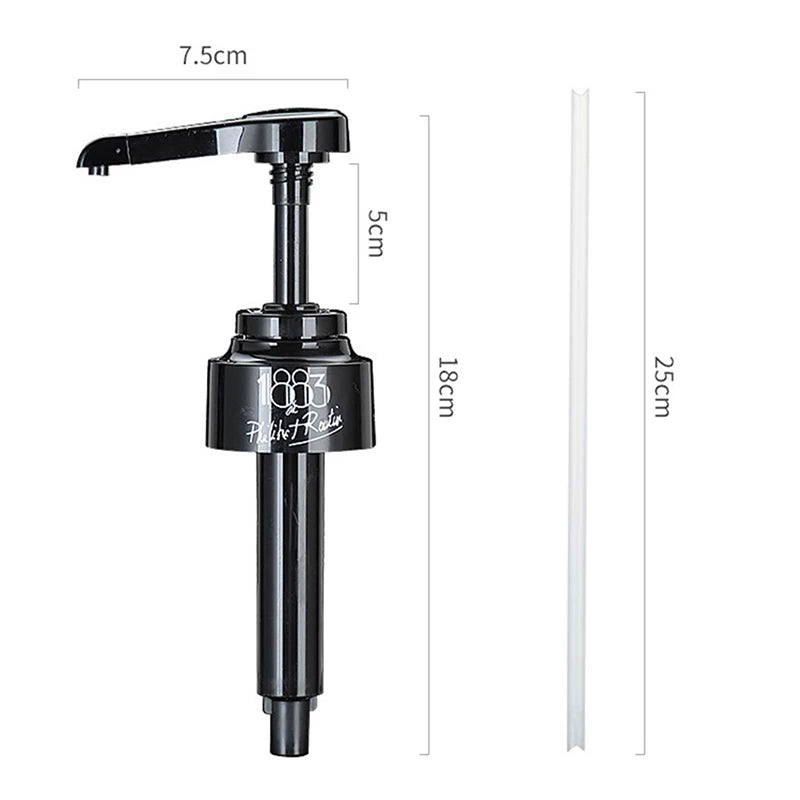 Coffee 1 Liter Dispenser Syrup Pump Black Liquid Dispenser for Syrup 10Ml Juice Bottle Dispenser Pump