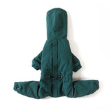 Winter 4-legged Windproof Cotton Jacket for Italian Greyhound Warm High Neck Adjustable Sweatshirt for Whippet Greyhound to 25KG