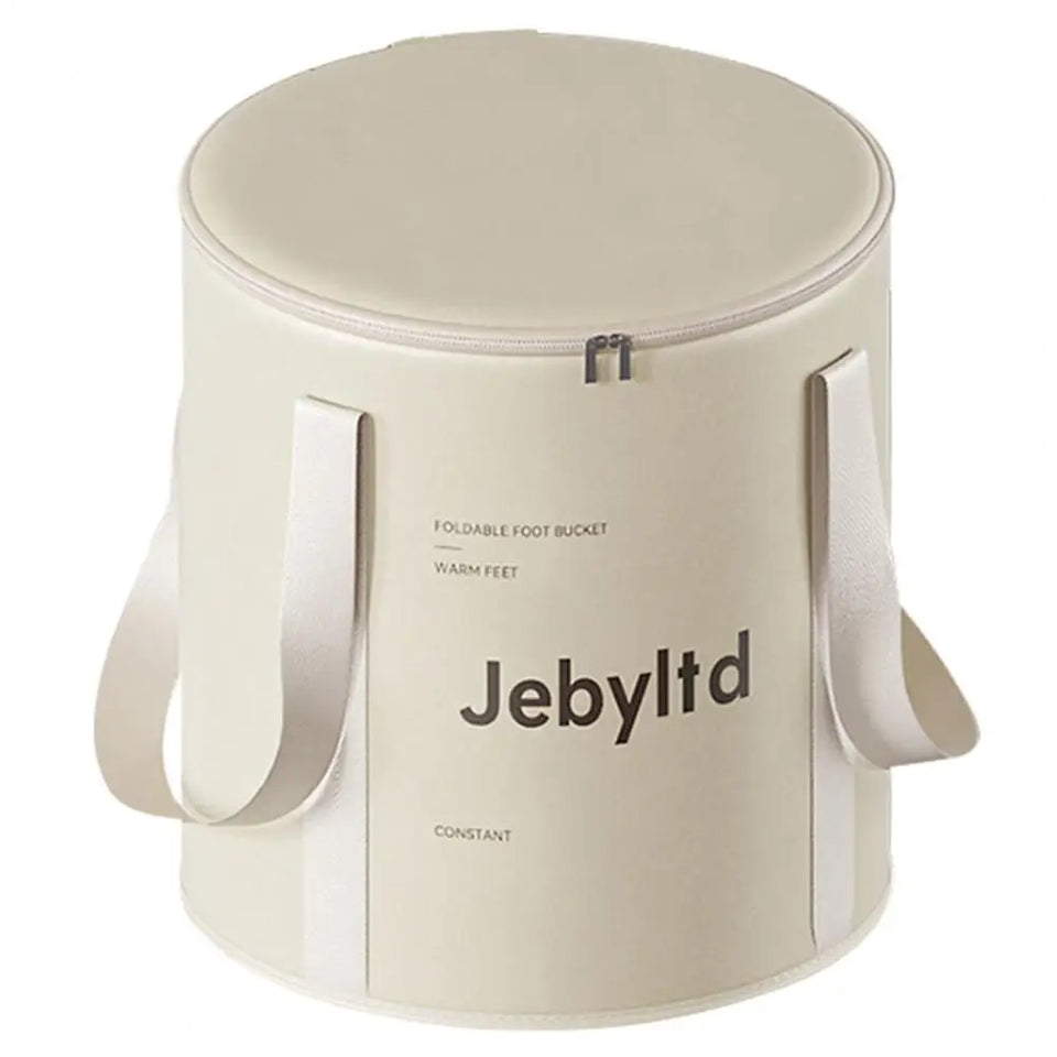 Portable Collapsible Foot Bath Tub Waterproof PVC Insulated Foot Bath Bag 37cm Travel Foot Spa Soaking Feet Foot Bath Bucket