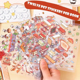 Collection of Miniature Scenes 3D Stereoscopic Hut Miniature Scene Stickers Hand Tent Landscape Stickers Children's Puzzle Toys